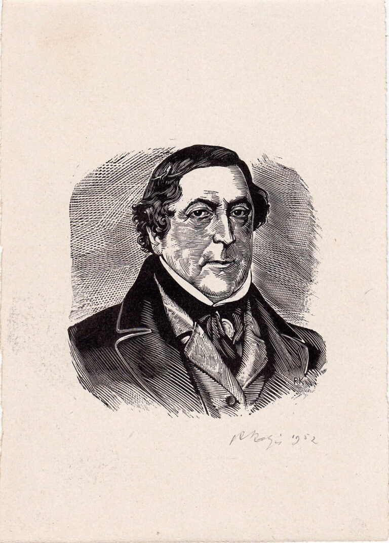 Helilooja Rossini portree, Richard Kaljo