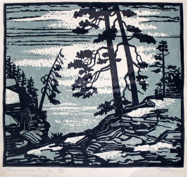 TEEARU, Gita Eesti Kunst Graafika Linool Loodus Eesti klassikud