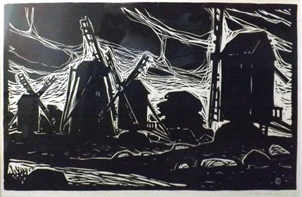 TORN, Ilmar Eesti Kunst Graafika Puulõige Talumotiiv Eesti klassikud