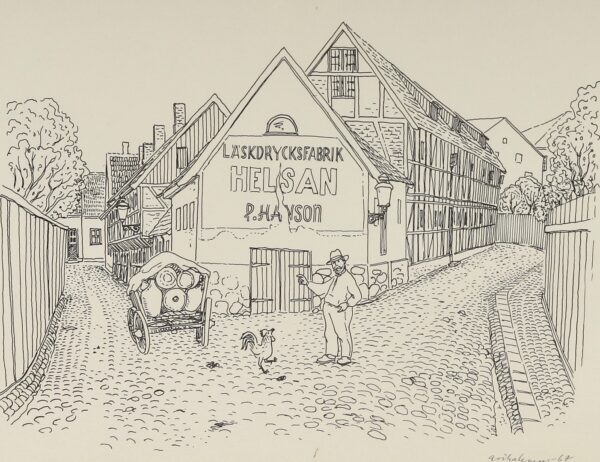 VIHALEMM, Arno Eesti Kunst Graafika Linool Linnavaade Pallas