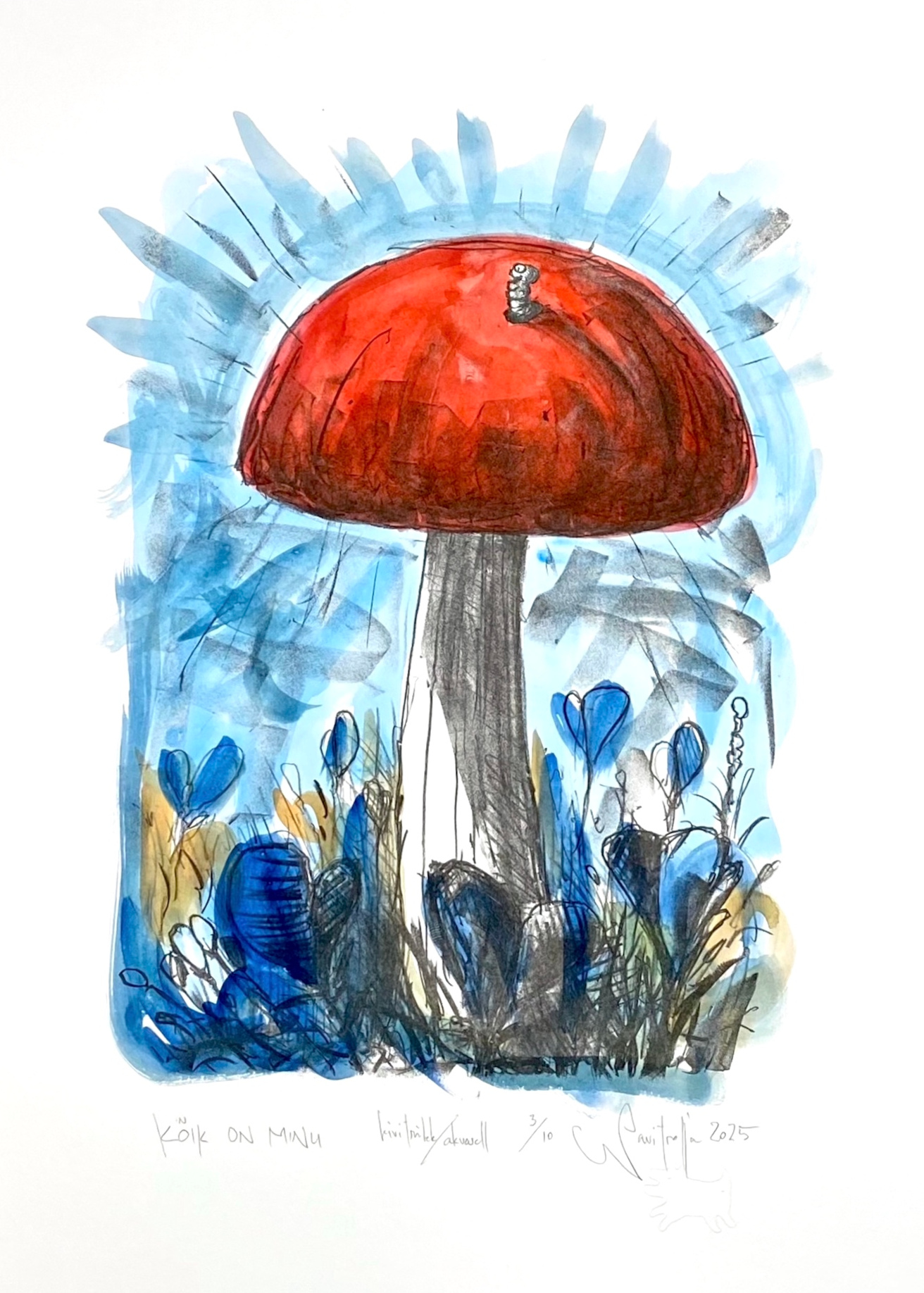 NAVITROLLA Eesti Kunst Graafika Akvarell / lito Sümbolism Kaasaegne kunst