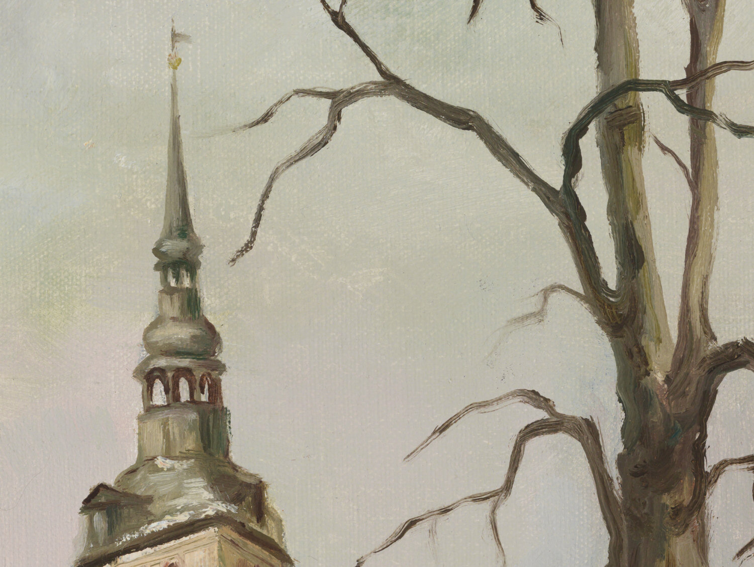 PUSTRÖM-UUS, Arville Eesti Kunst Maal Õlimaal Linnavaade Väliseesti kunst