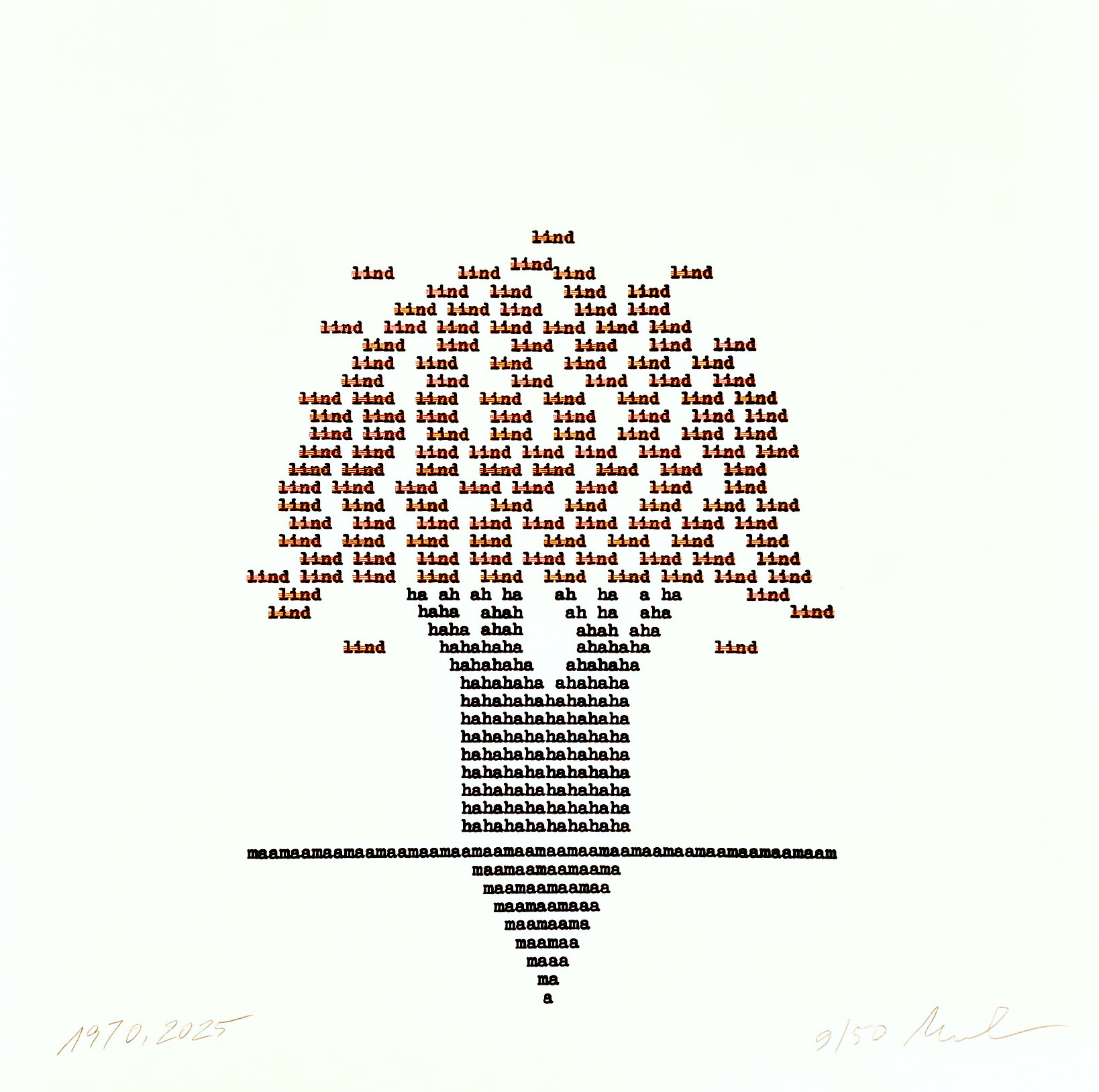 “Laulev puu – punarind”, 1970/2025